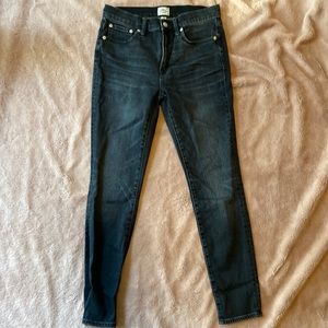 J Crew 9” High Rise Toothpick Jeans